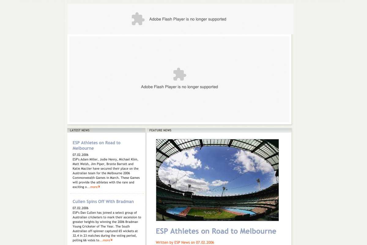Elite Sports Properties: Web Development