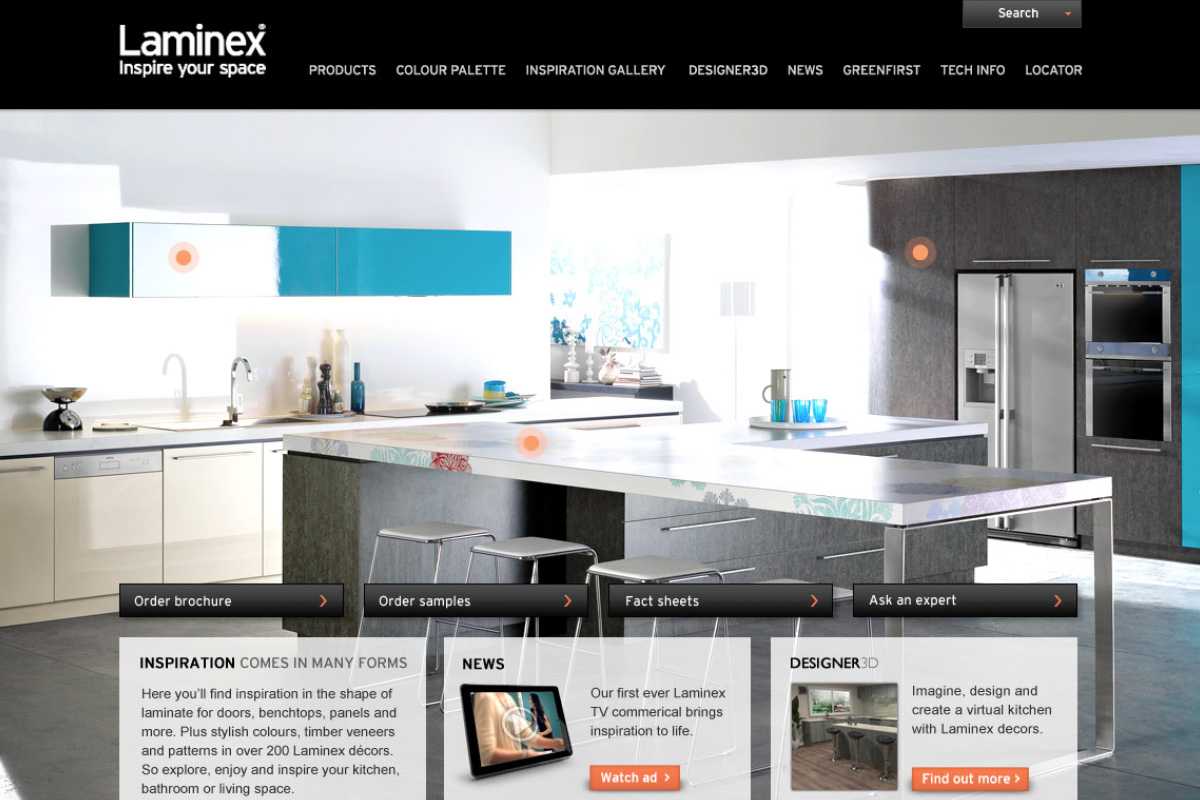 Laminex: Website rebuild & front-end development