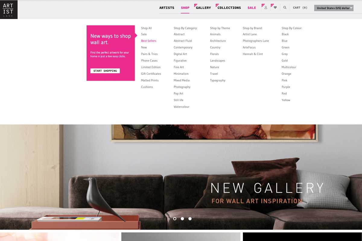 Artwork e-commerce platform rebuild